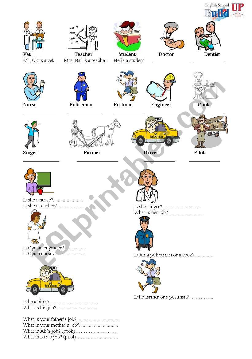 Jobs worksheet