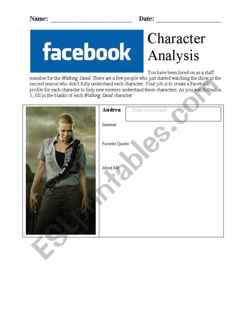 The Walking Dead: Facebook Profiles