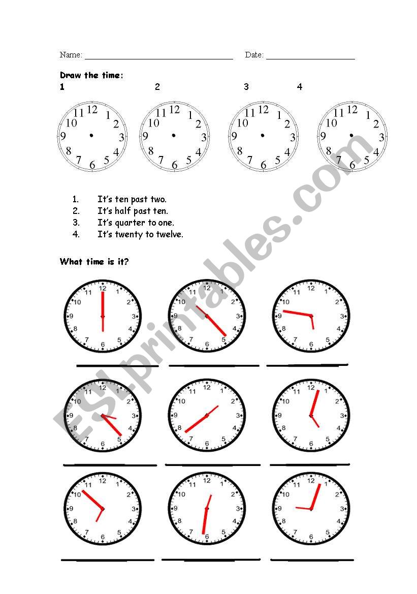 Time worksheet