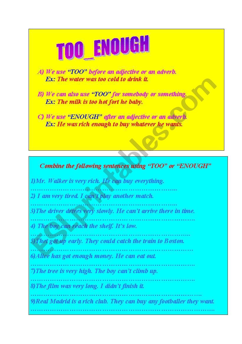 too_enough worksheet