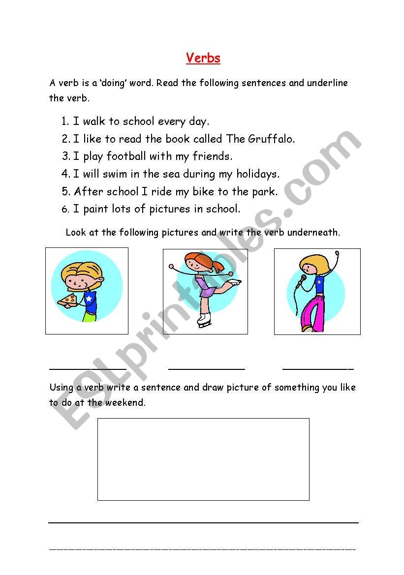 Verbs worksheet