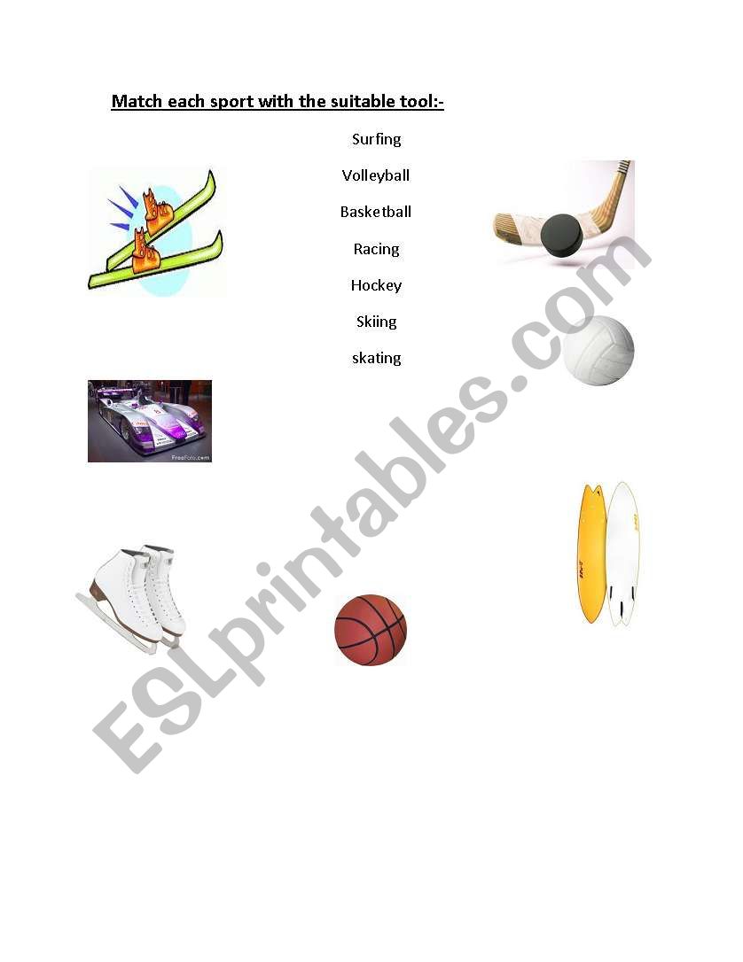 sport  worksheet