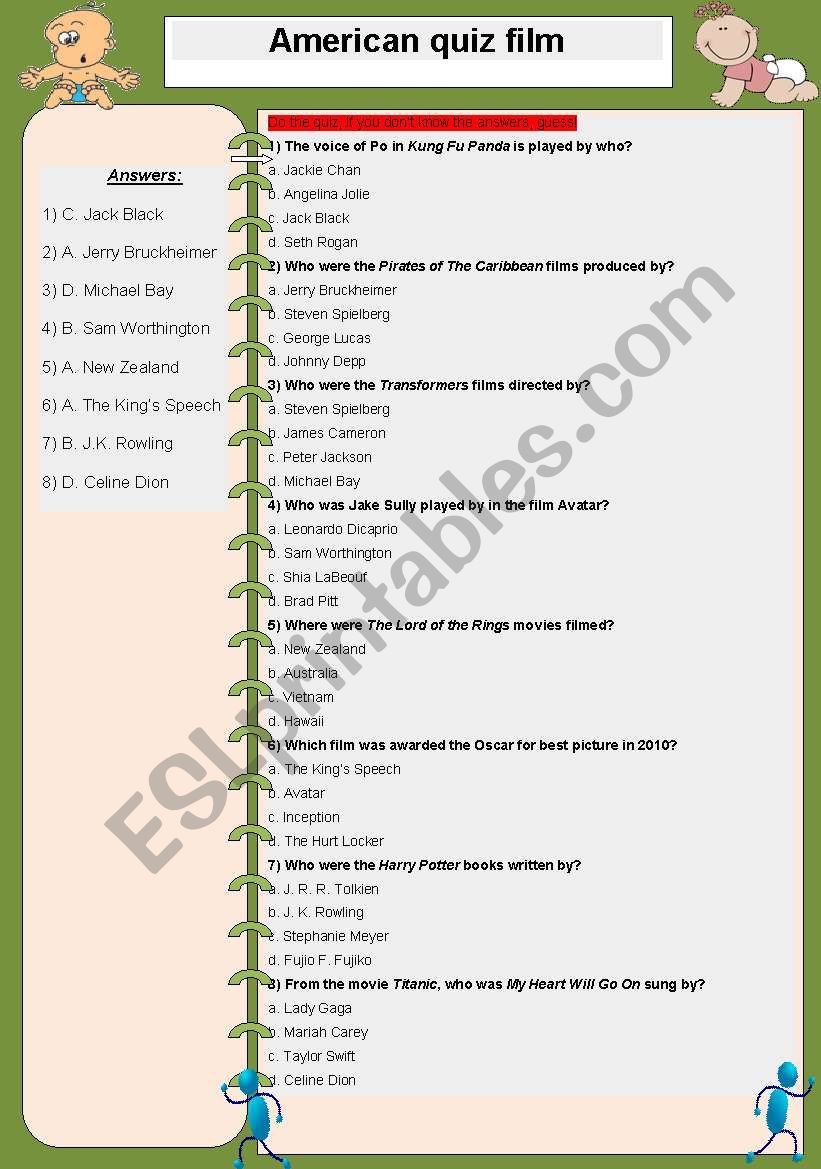 FILM QUIZ worksheet