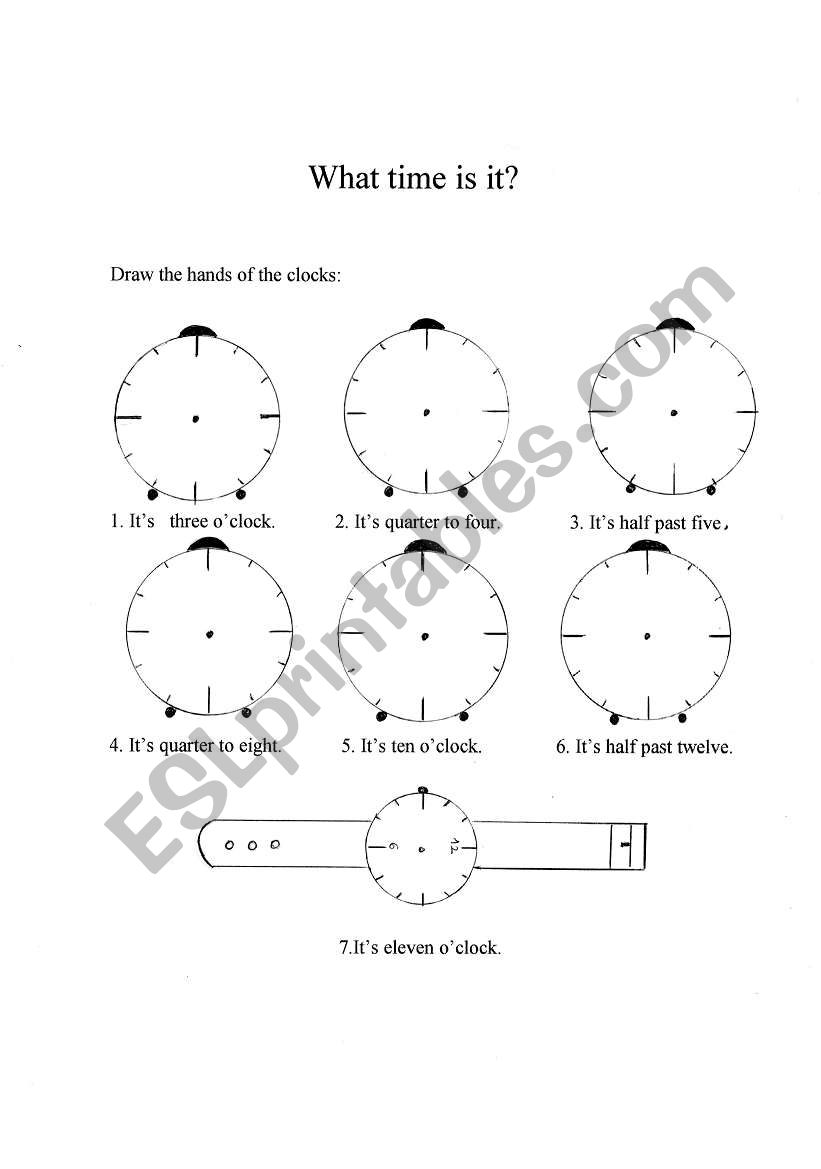 What time is it? worksheet