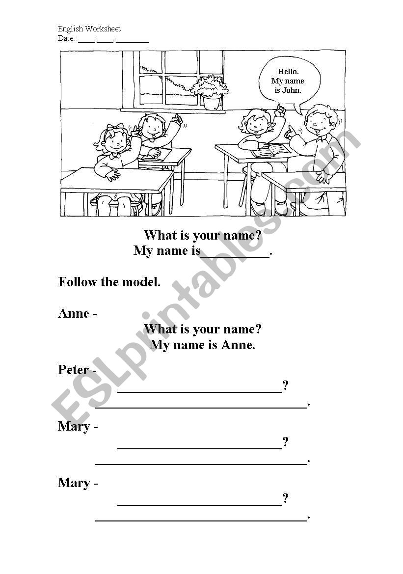 Name worksheet