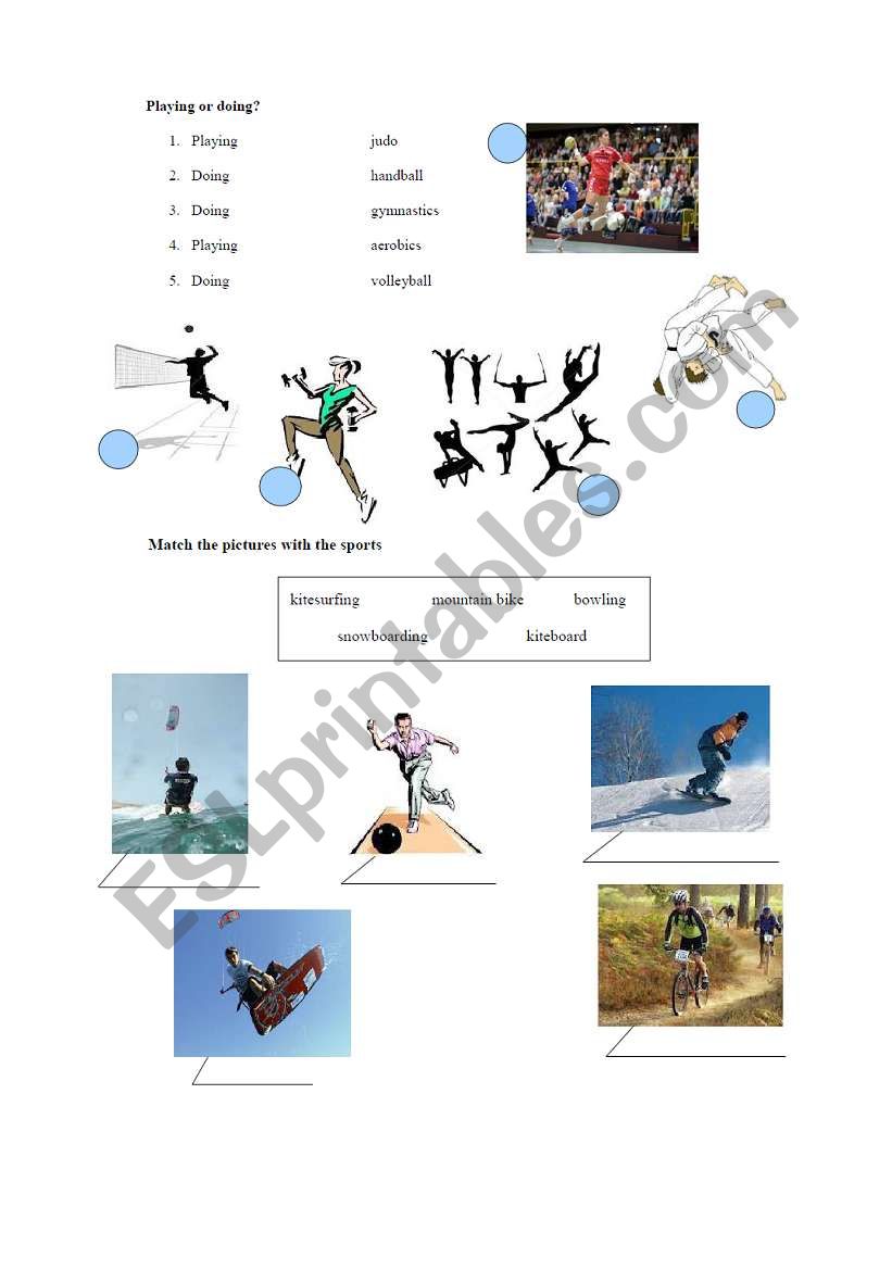 sports worksheet