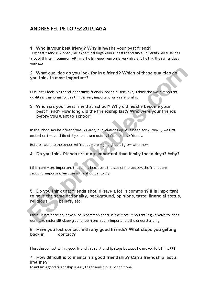 task worksheet