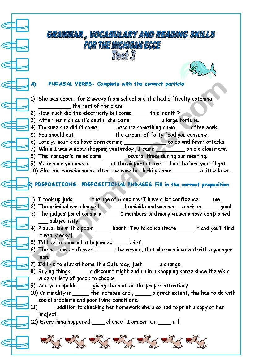 ECCE PRACTICE 3 worksheet