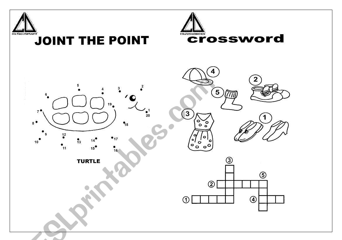join the points and crossword worksheet