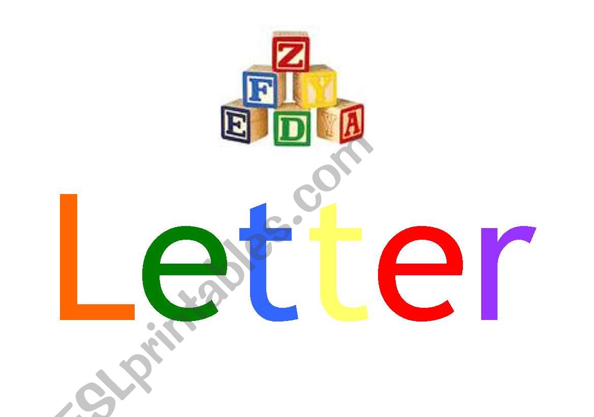 English worksheets: Letter of the week sign