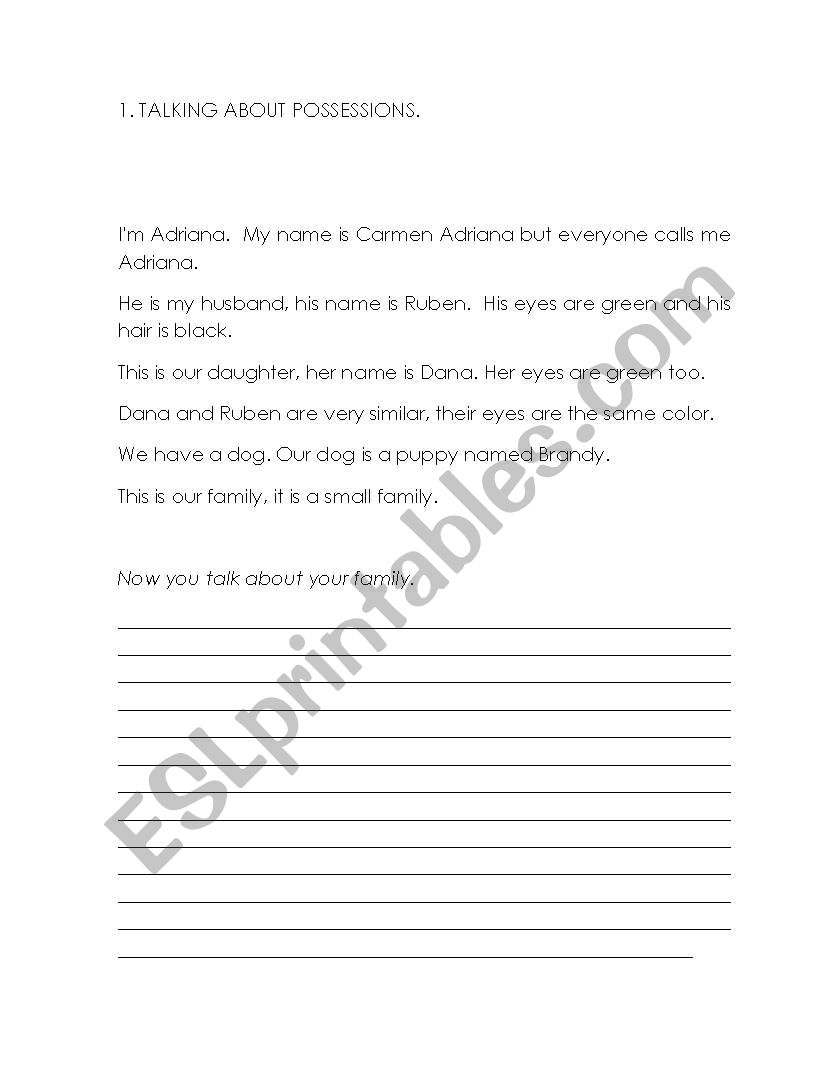 possessives worksheet worksheet