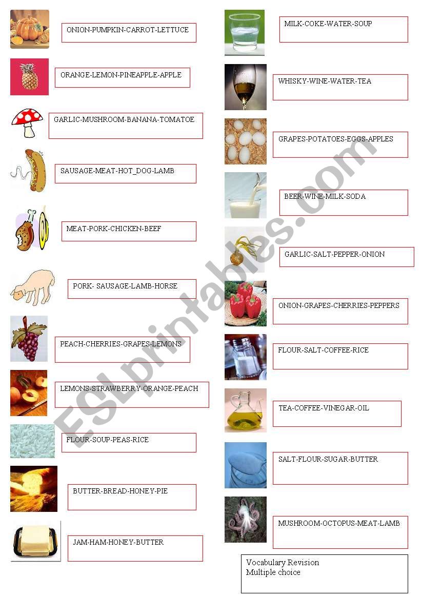 FOOD!! worksheet