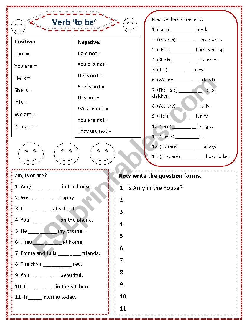 Review Present Simple ´to be´ - ESL worksheet by coolestest