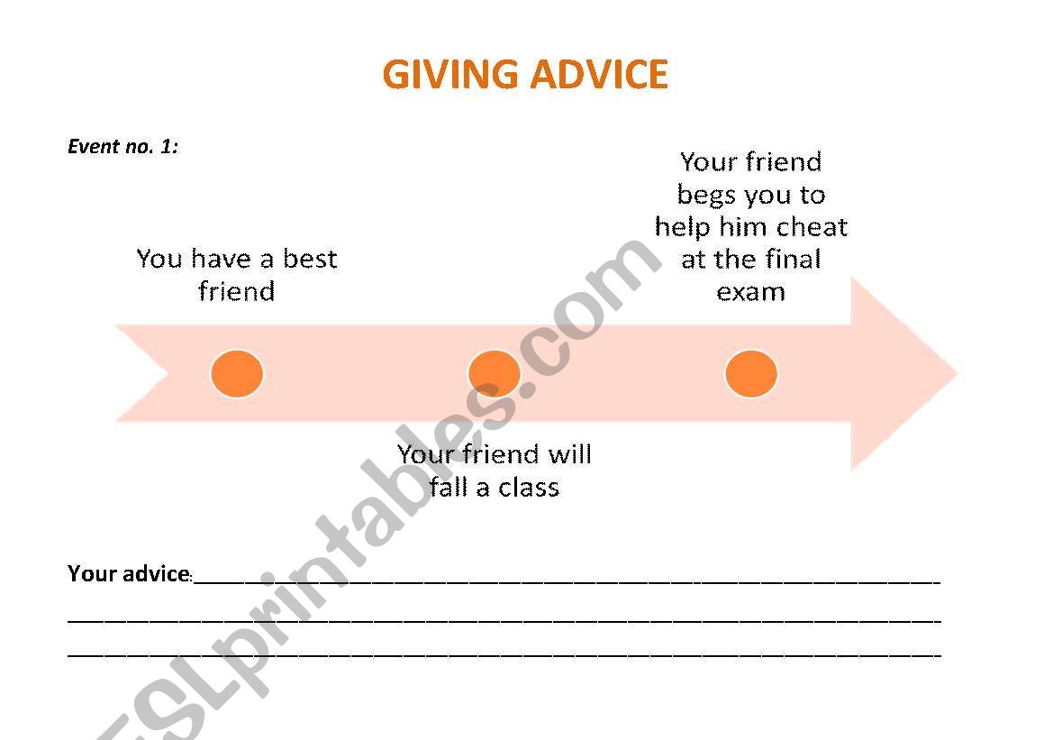 Giving advice worksheet
