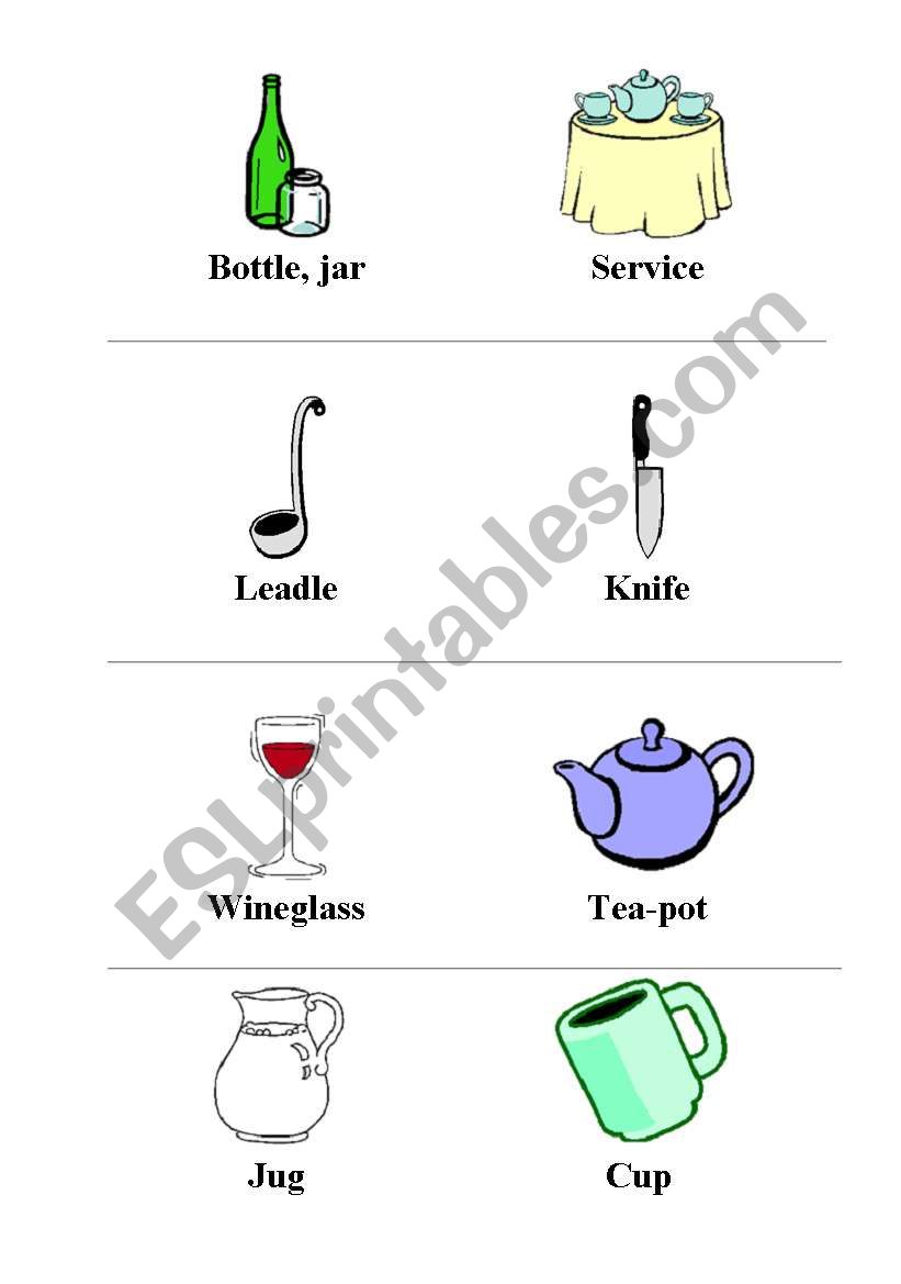 Kitchen utensils worksheet