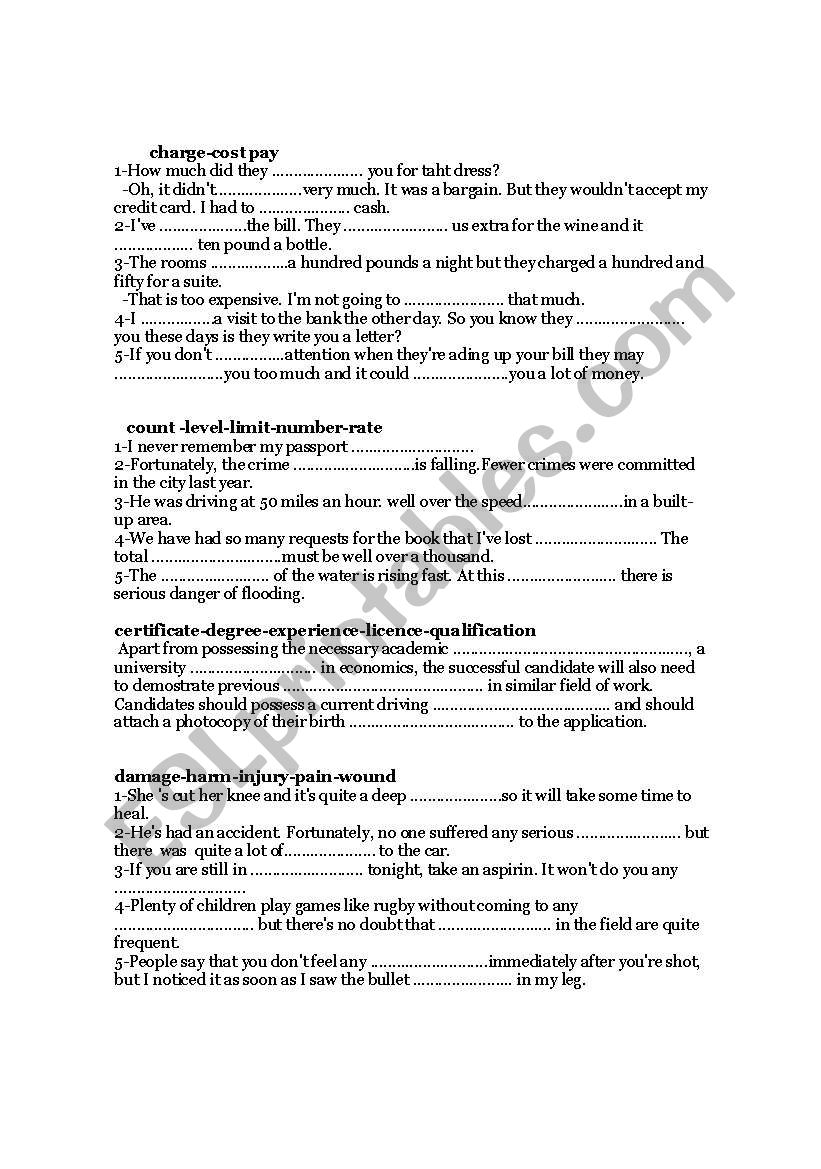 Word formation worksheet