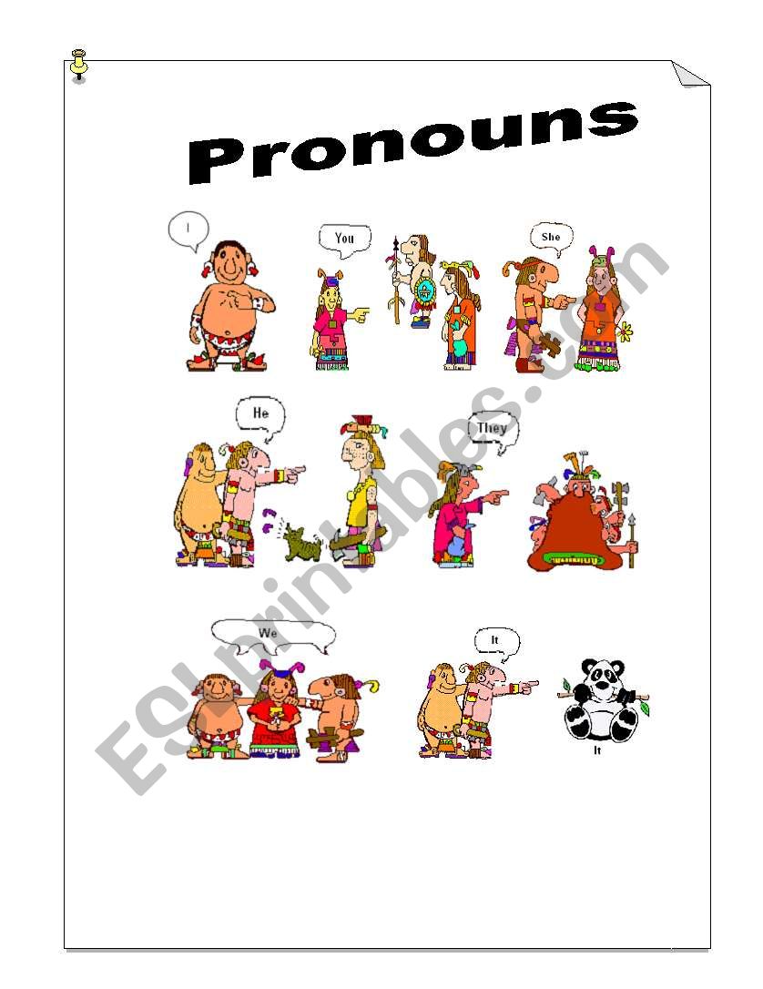 Pronouns worksheet