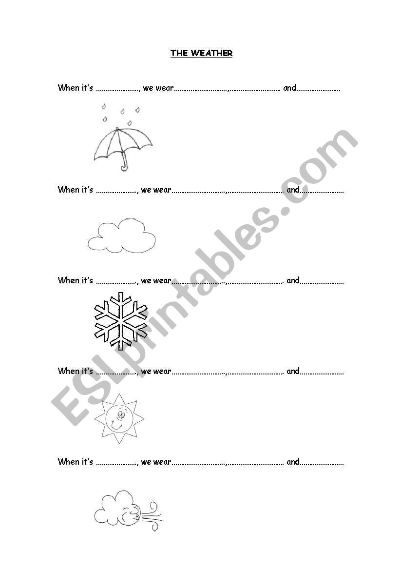 the weather worksheet