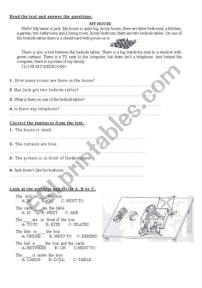 Jack´s house - ESL worksheet by imenha