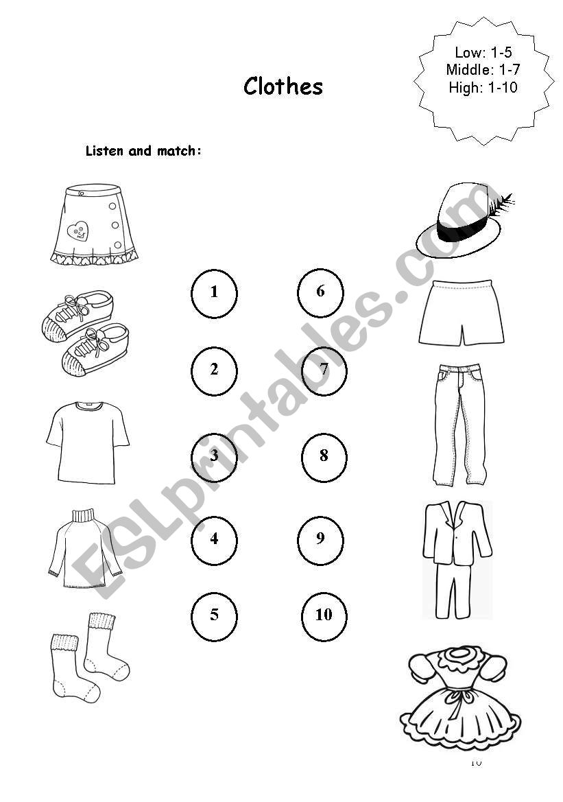 clothes - ESL worksheet by zahra alaali
