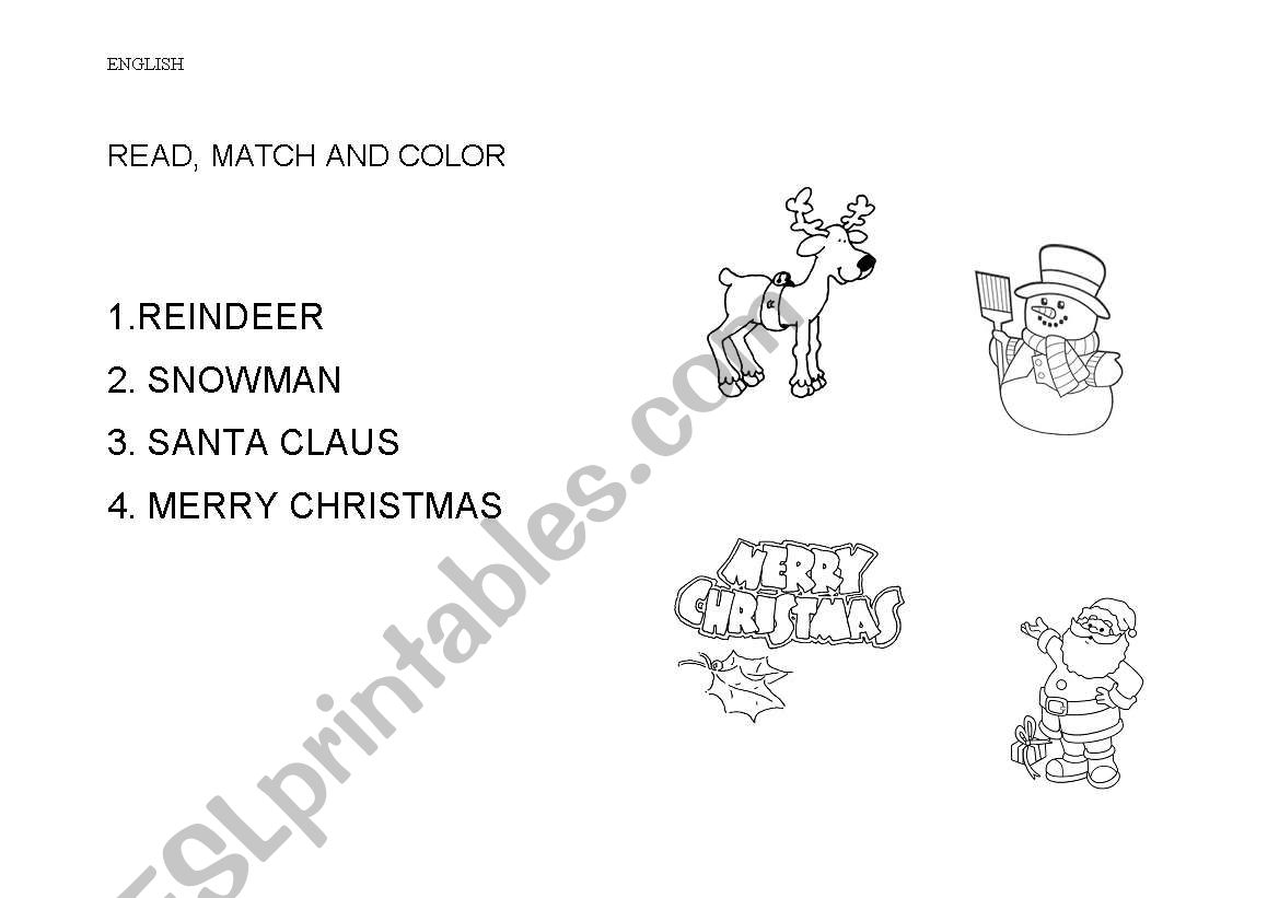 CHRISTMAS worksheet