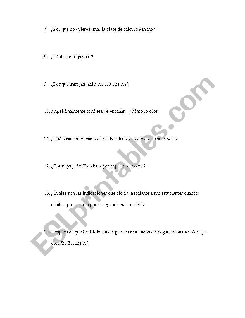 English Worksheets Stand And Deliver Worksheet