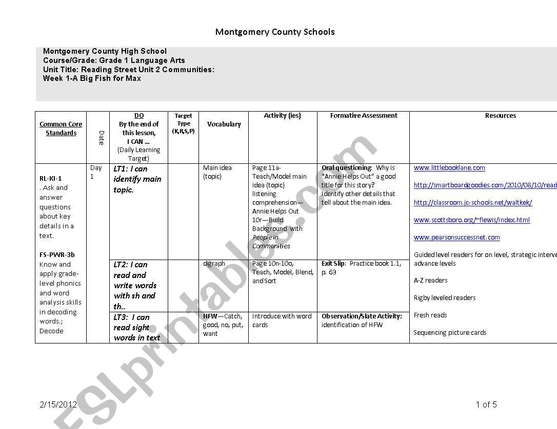 Monica worksheet