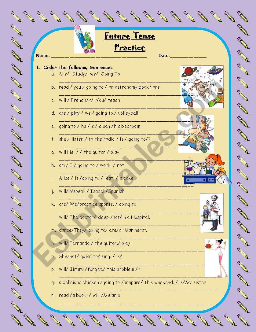 Future Tense Practice ESL Worksheet By Udad