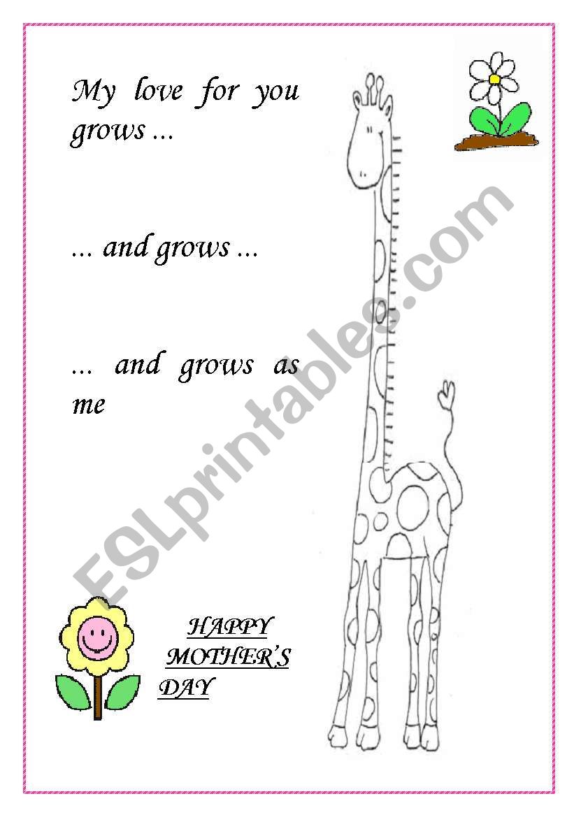 MOTHER´S DAY - ESL worksheet by ariun86