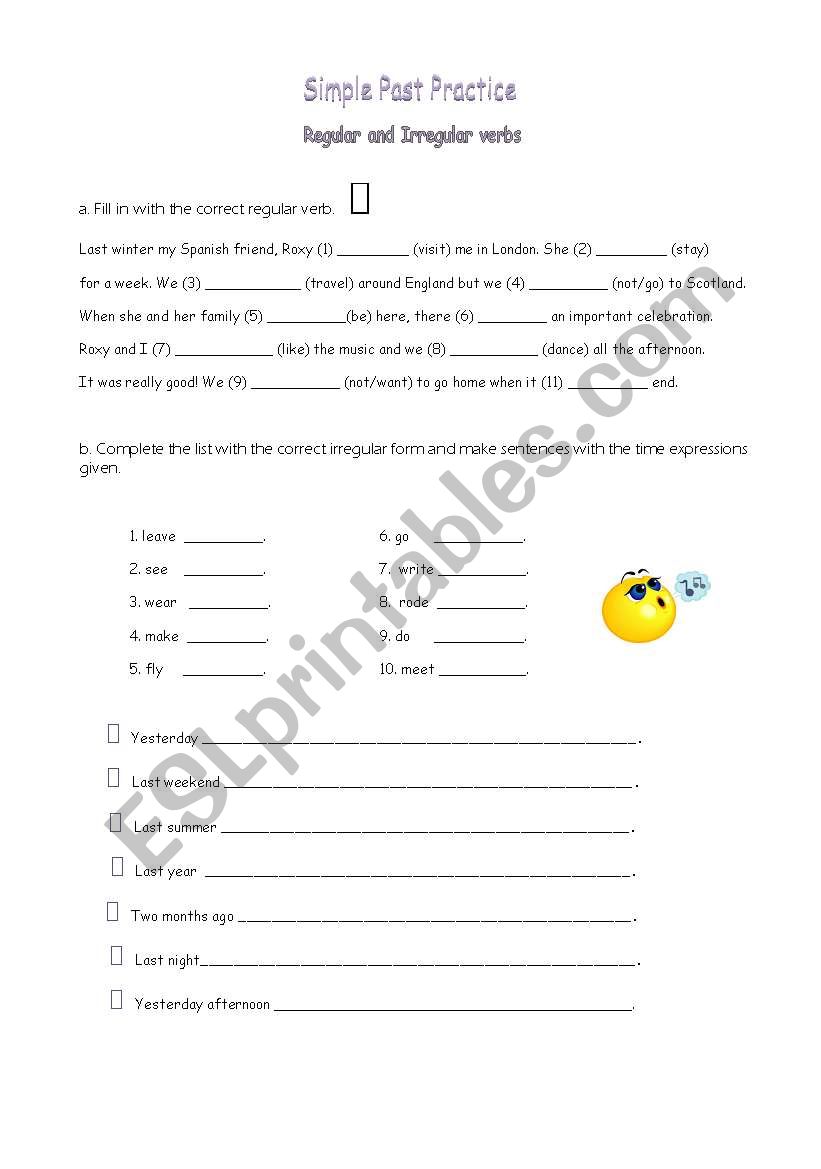 Simple Past Practice worksheet