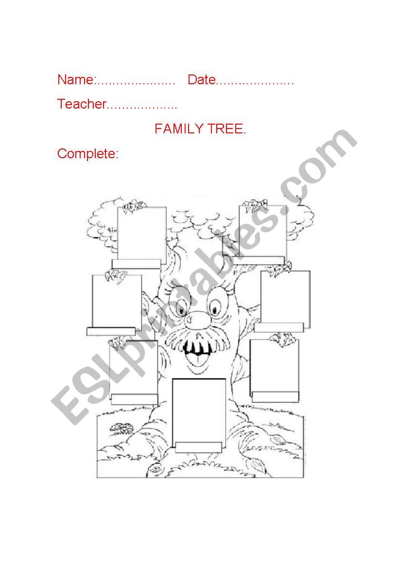 Family worksheet