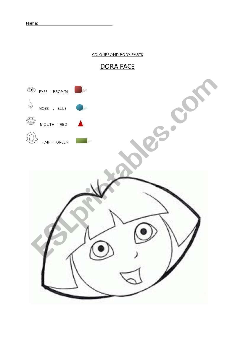 Printable Dora Map Face