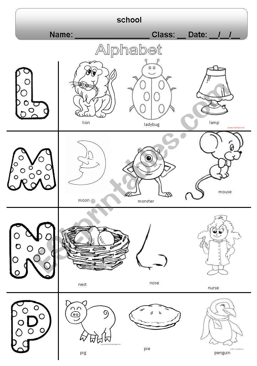 cont alphabet worksheet