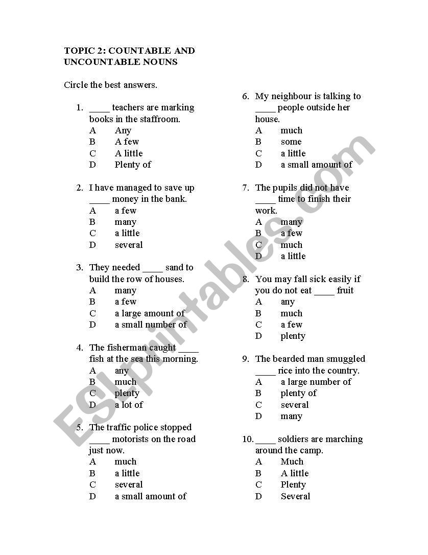 modals worksheet