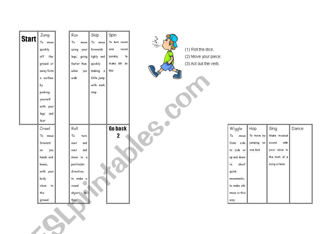 gameboard worksheet