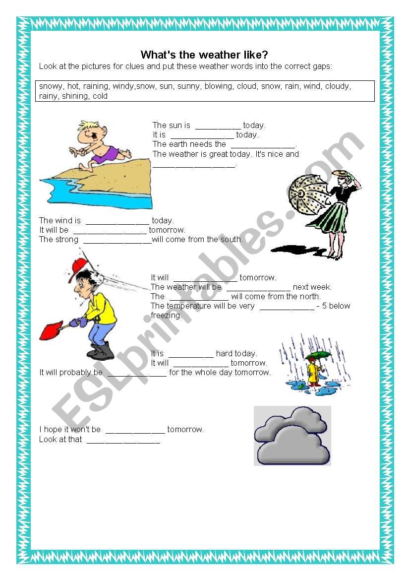 WEATHER worksheet