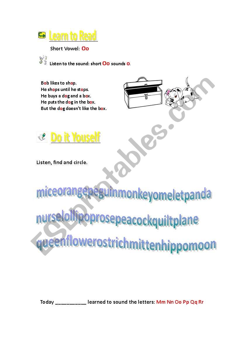 A Series of Phonics Printables Unit 3 (2)