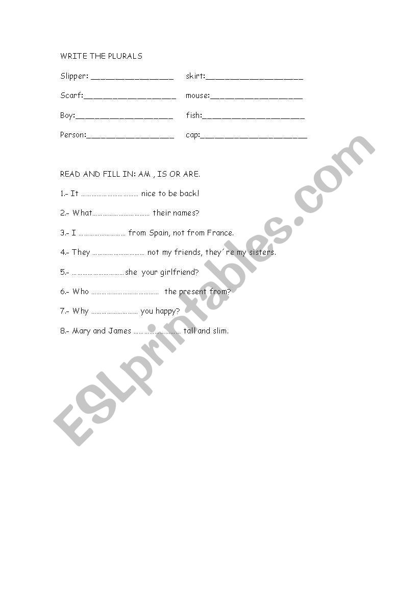 5 primary worksheet