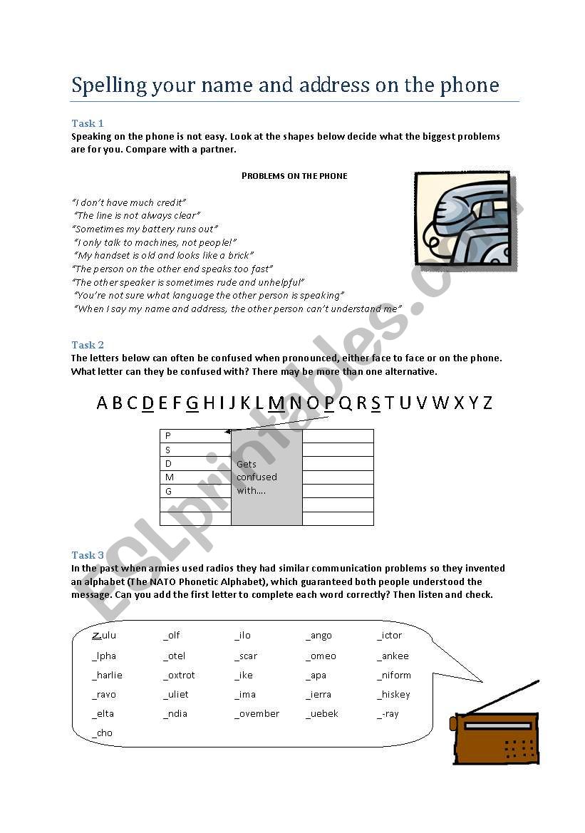 ALPHA BRAVO CHARLIE: Spelling your name and address on the phone