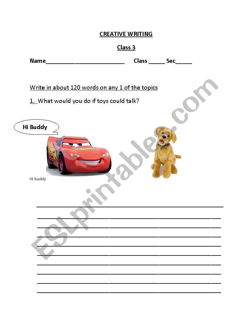 Free Writing Worksheets For Grade 3