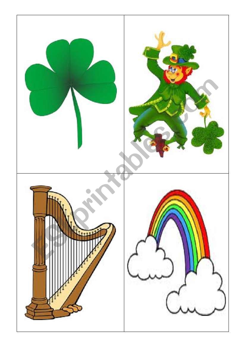 St. Patricks Day Flashcards worksheet