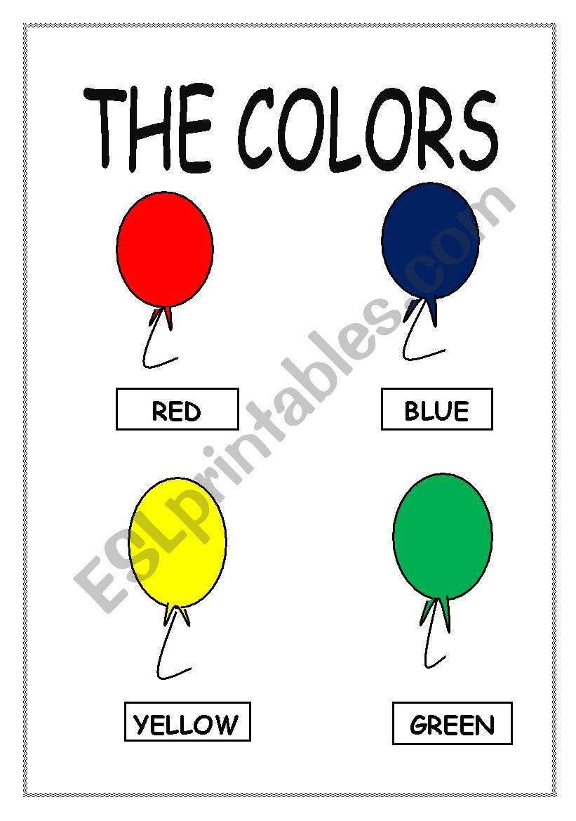 THE COLORS worksheet