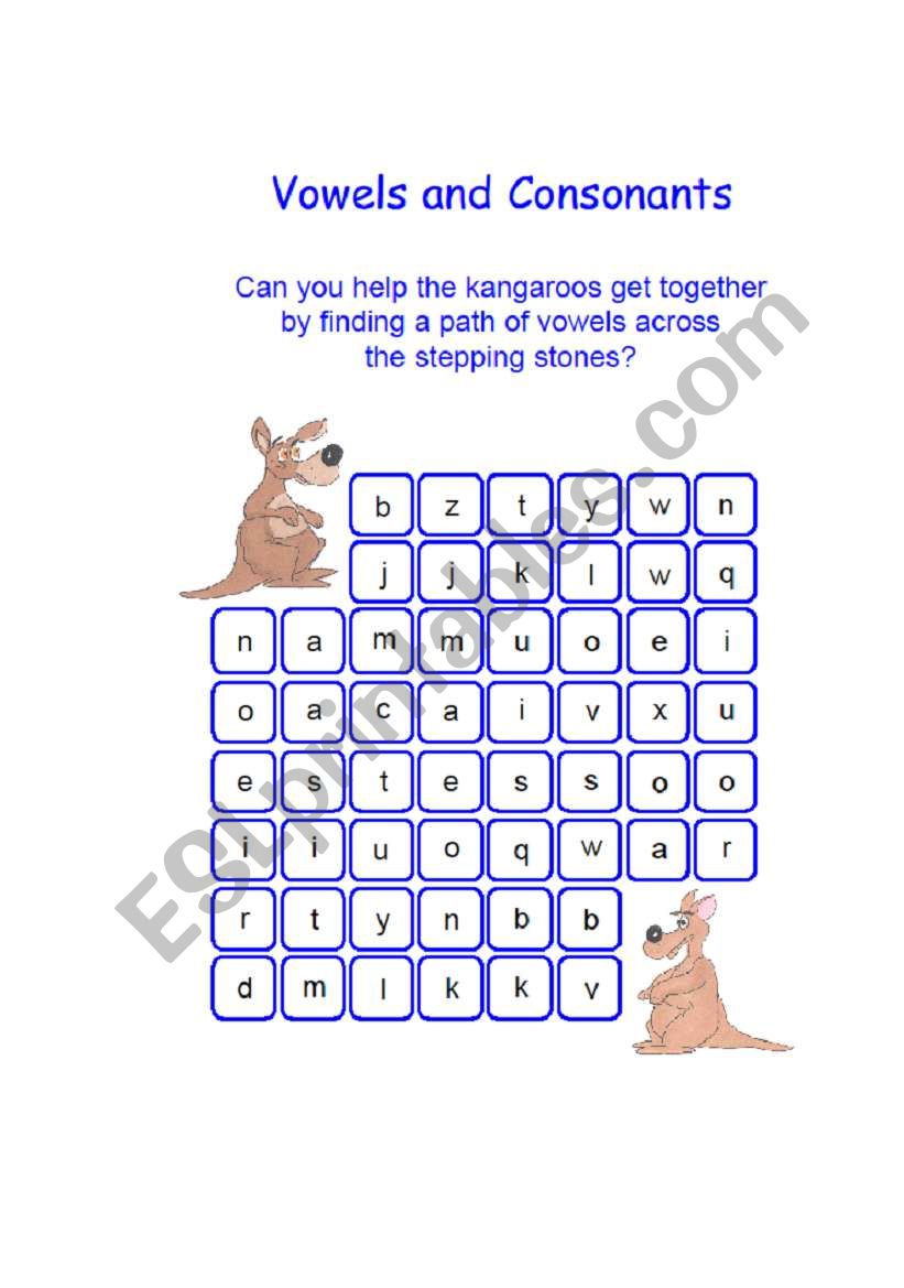 Vowels & Consonants worksheet