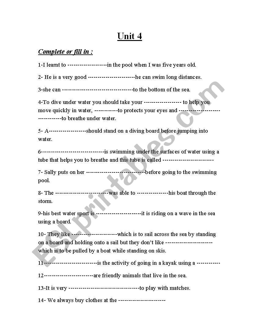 Grammer  worksheet