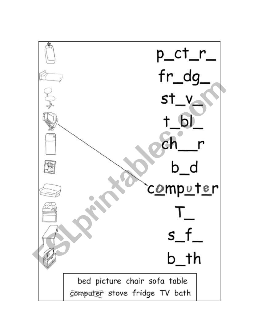 matching subjects worksheet