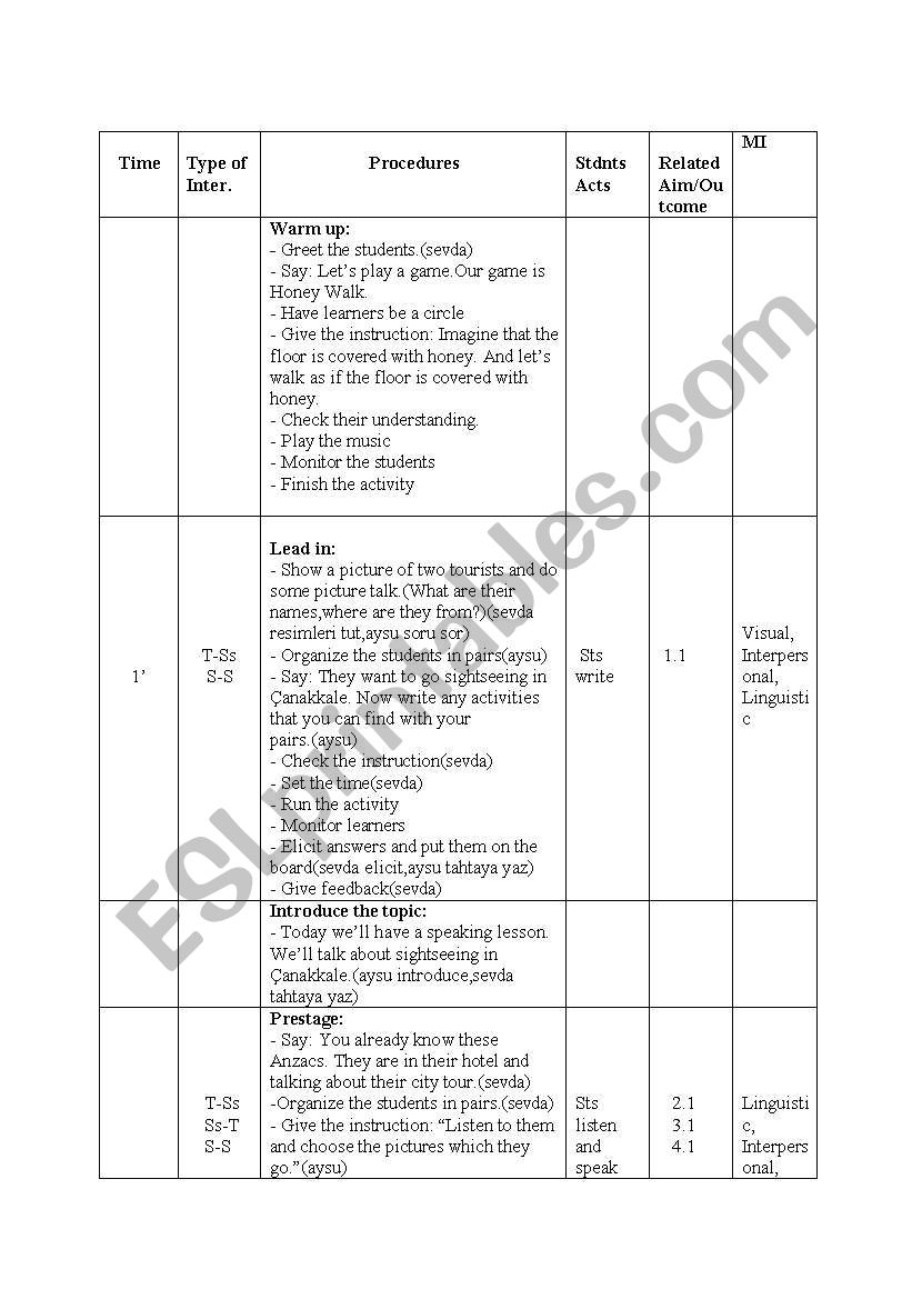 oral practice  worksheet