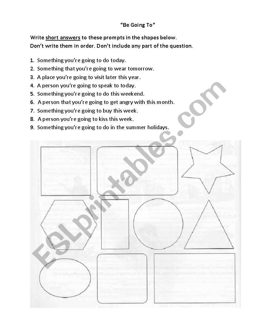 Going to - Circle Game worksheet