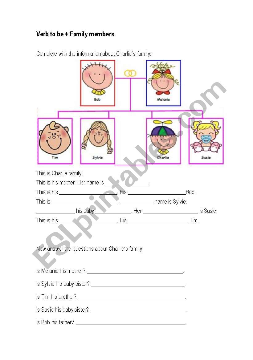 Verb Family Worksheets