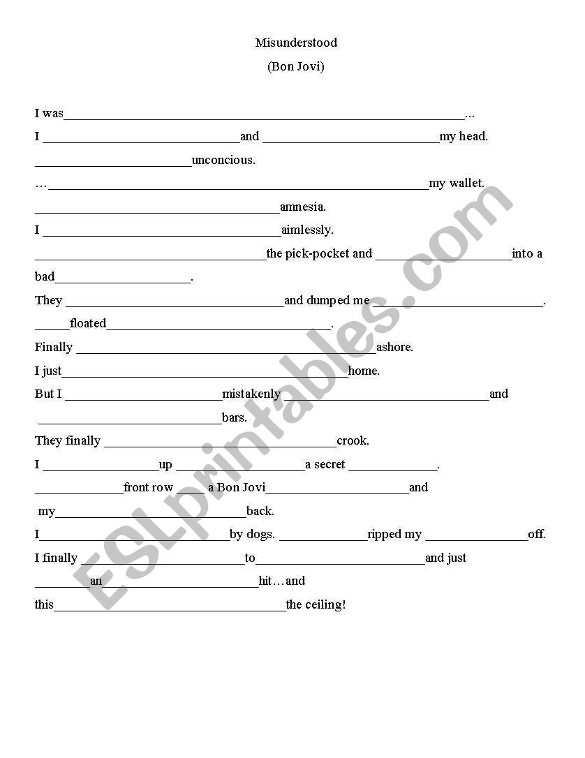 Tell the story worksheet