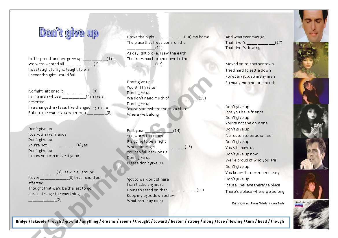 song-don-t-give-up-esl-worksheet-by-alexandradores